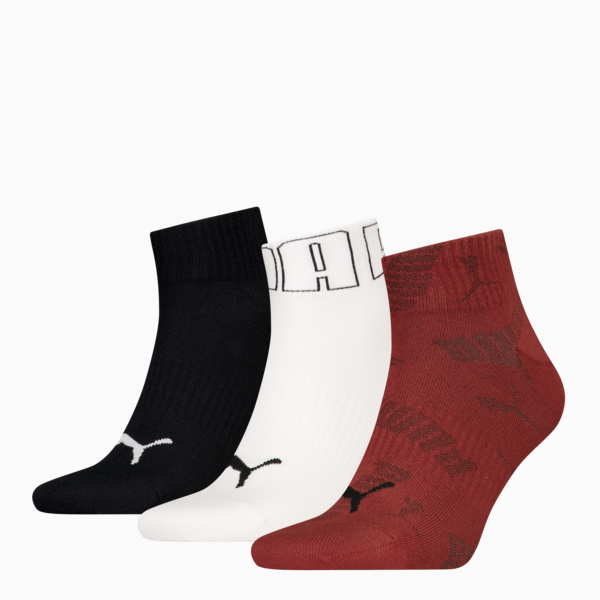 Short Socks 3 Pack Unisex, red combo, large-MEX