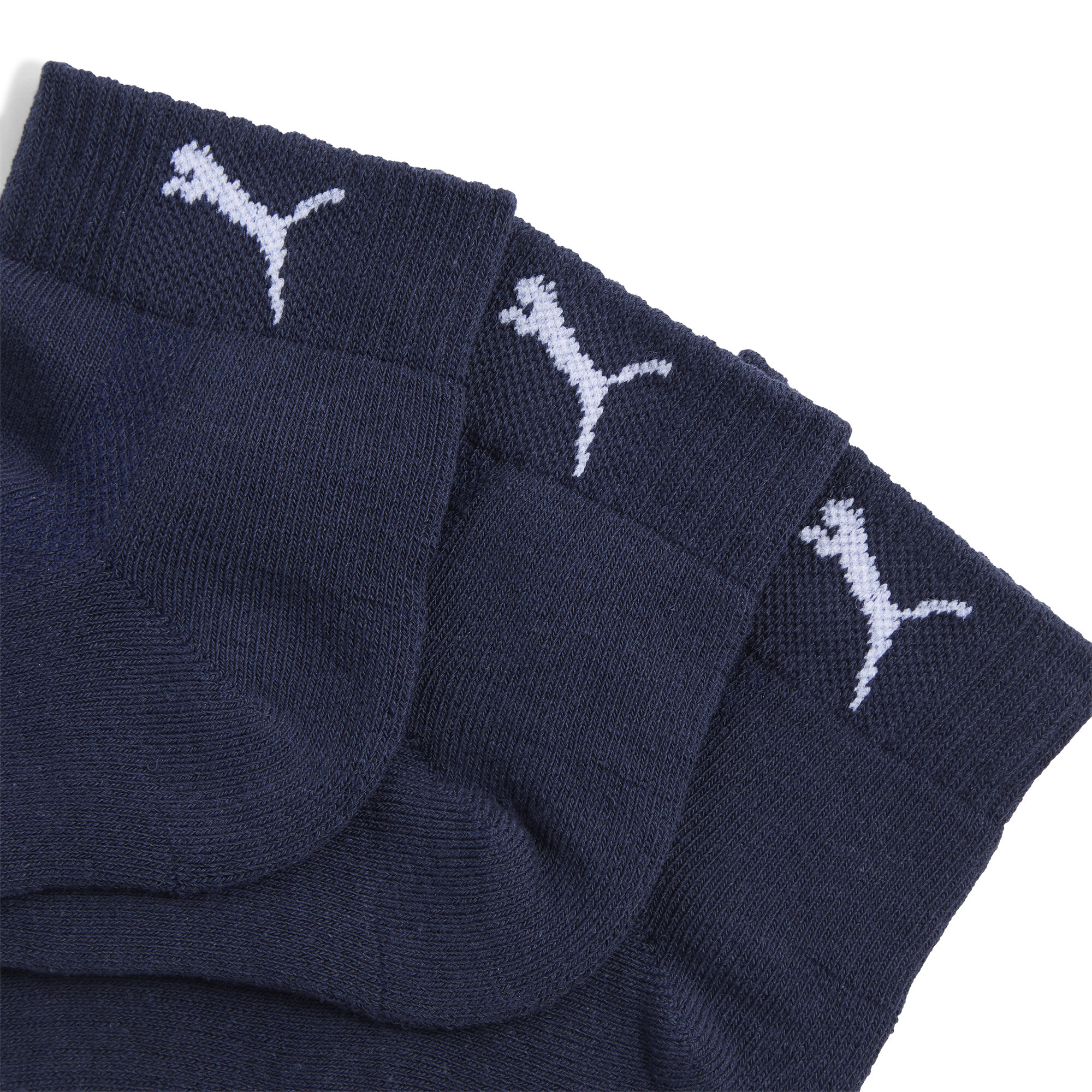 PUMA Uniseks quartersokken (set van 3 paar), Blauw, Maat 39-42 thumbnail 2