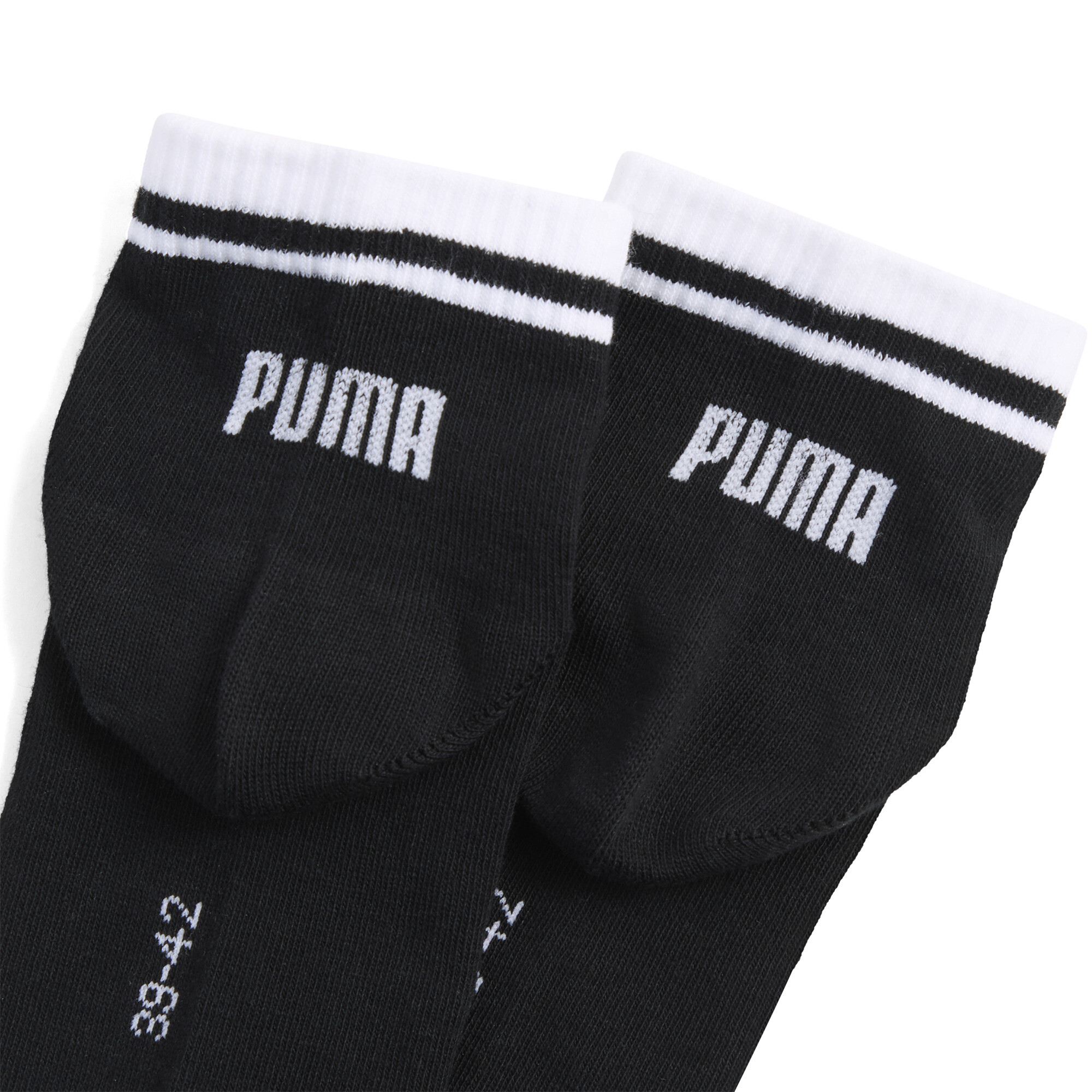 PUMA Uniseks quartersokken (set van 2 paar), Zwart, Maat 35-38 thumbnail 2