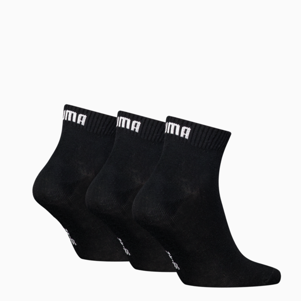 Quarter Socks 3 Pack Unisex, black, large-MEX