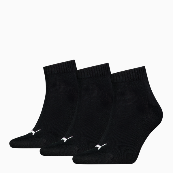 Quarter Socks 3 Pack Unisex, black, large-MEX
