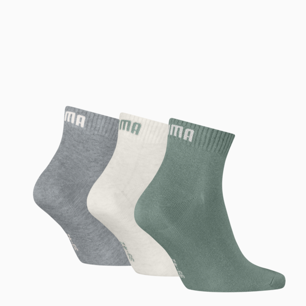 Medias tobilleros pack de 3 pares unisex, green / grey, large-ARG