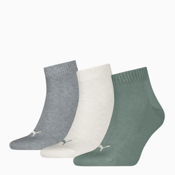 Medias tobilleros pack de 3 pares unisex, green / grey, large-ARG