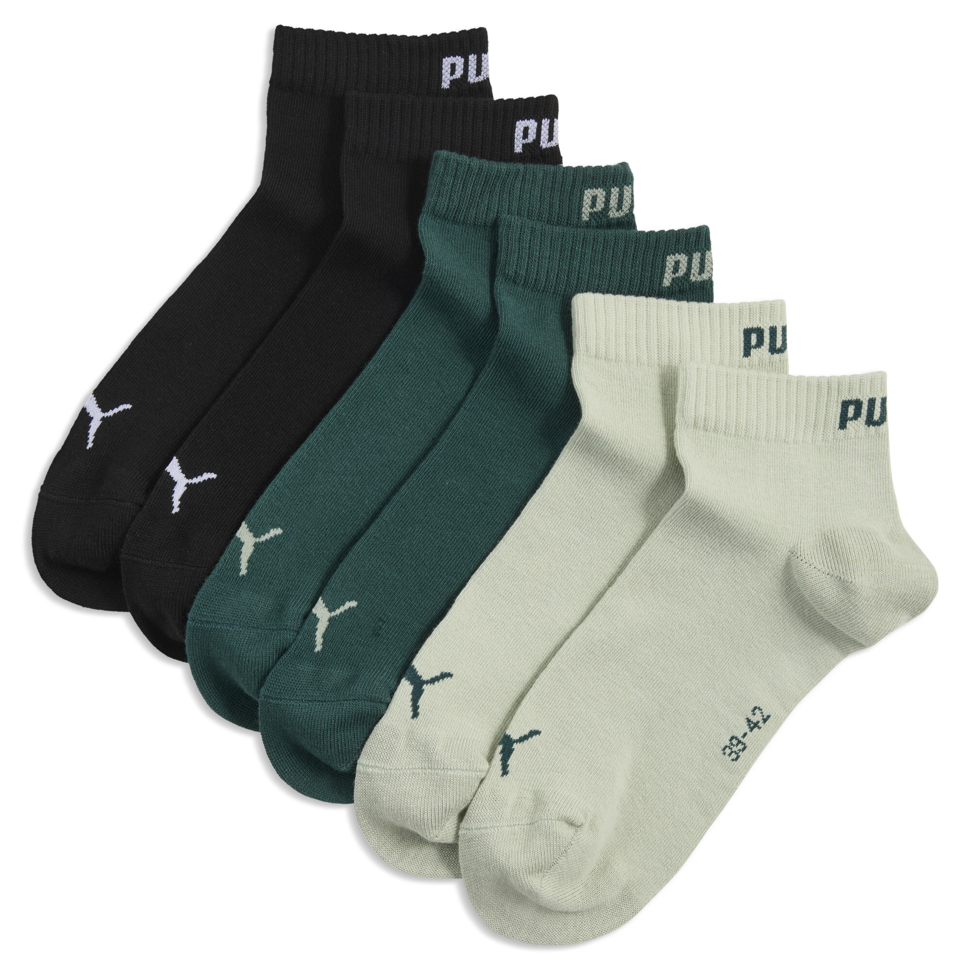PUMA Lot de 3 paires de chaussettes hauteur 34 Unisexe Vtements Vert 39-42 10 €