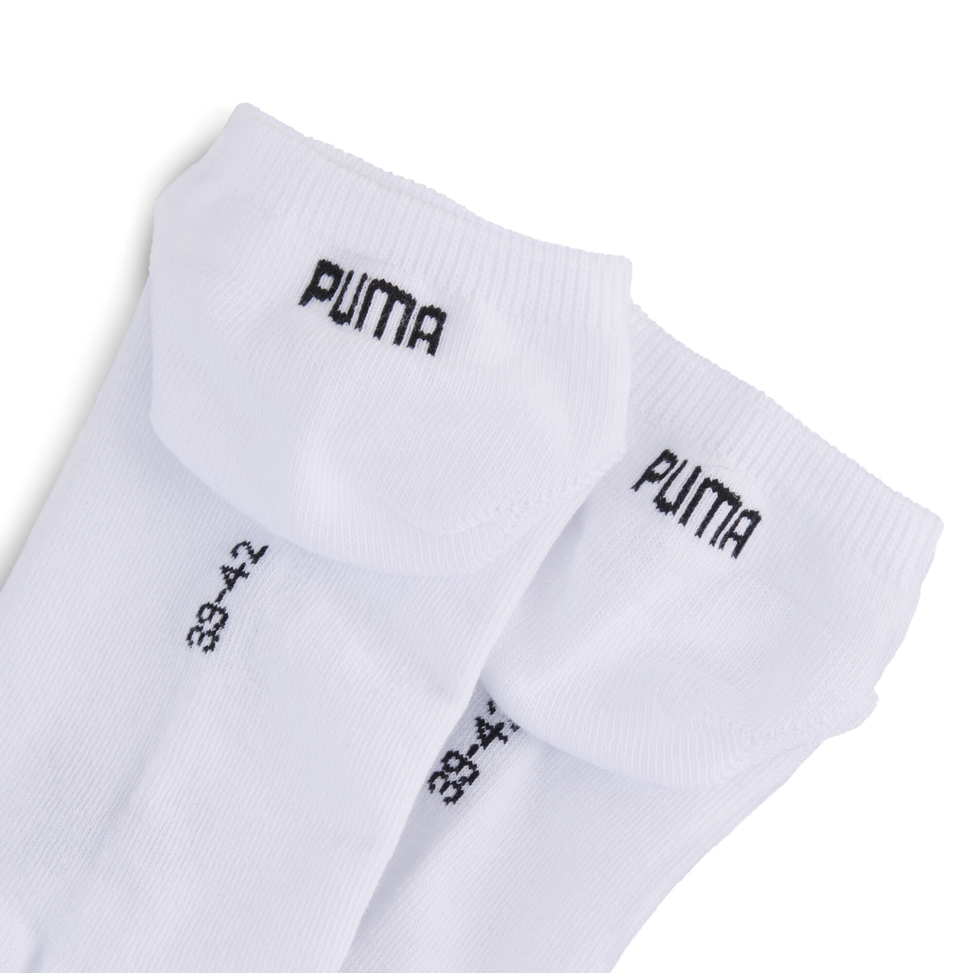 PUMA Uniseks sneakersokken (set van 3), Wit, Maat 43-46 thumbnail 2