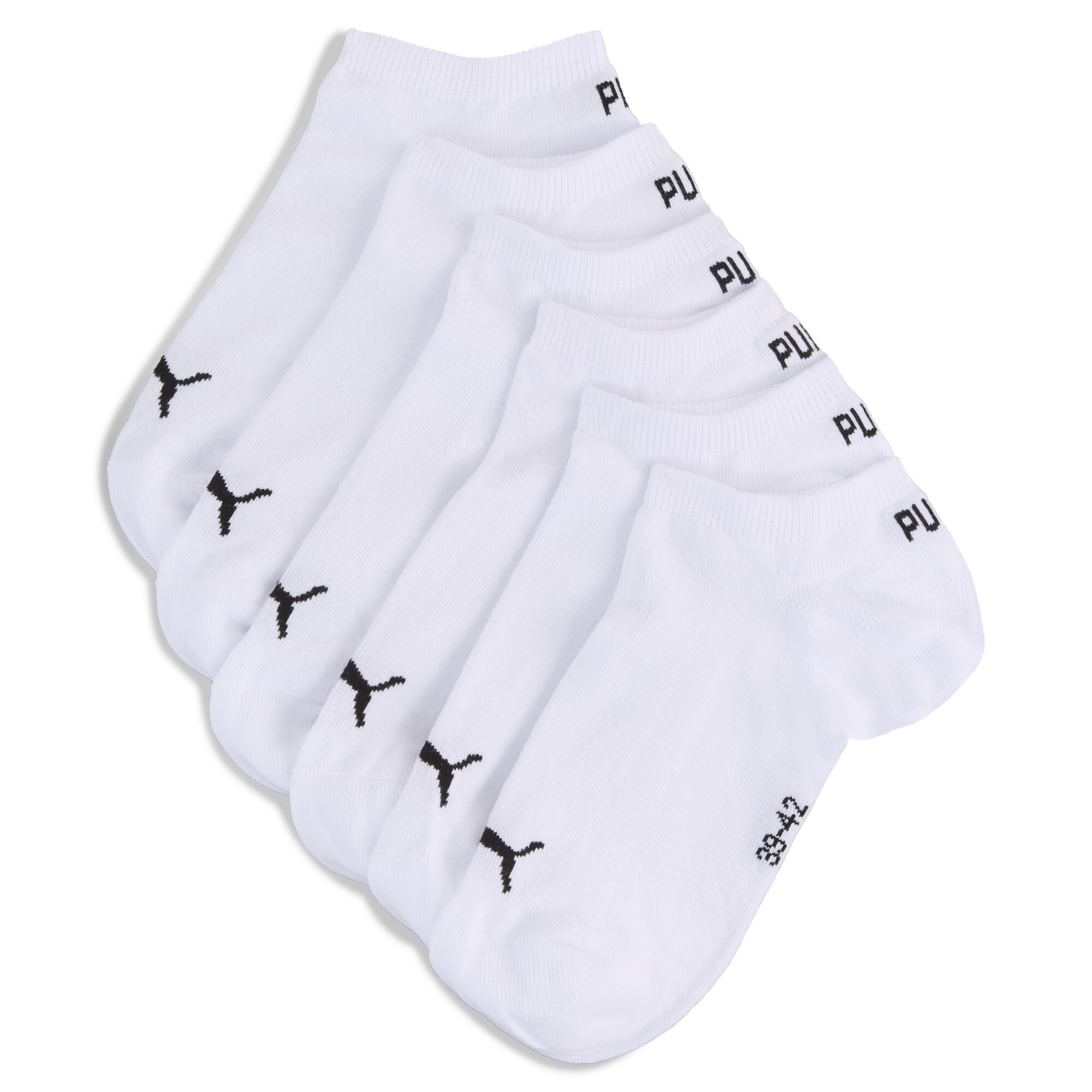 PUMA Uniseks sneakersokken (set van 3), Wit, Maat 43-46