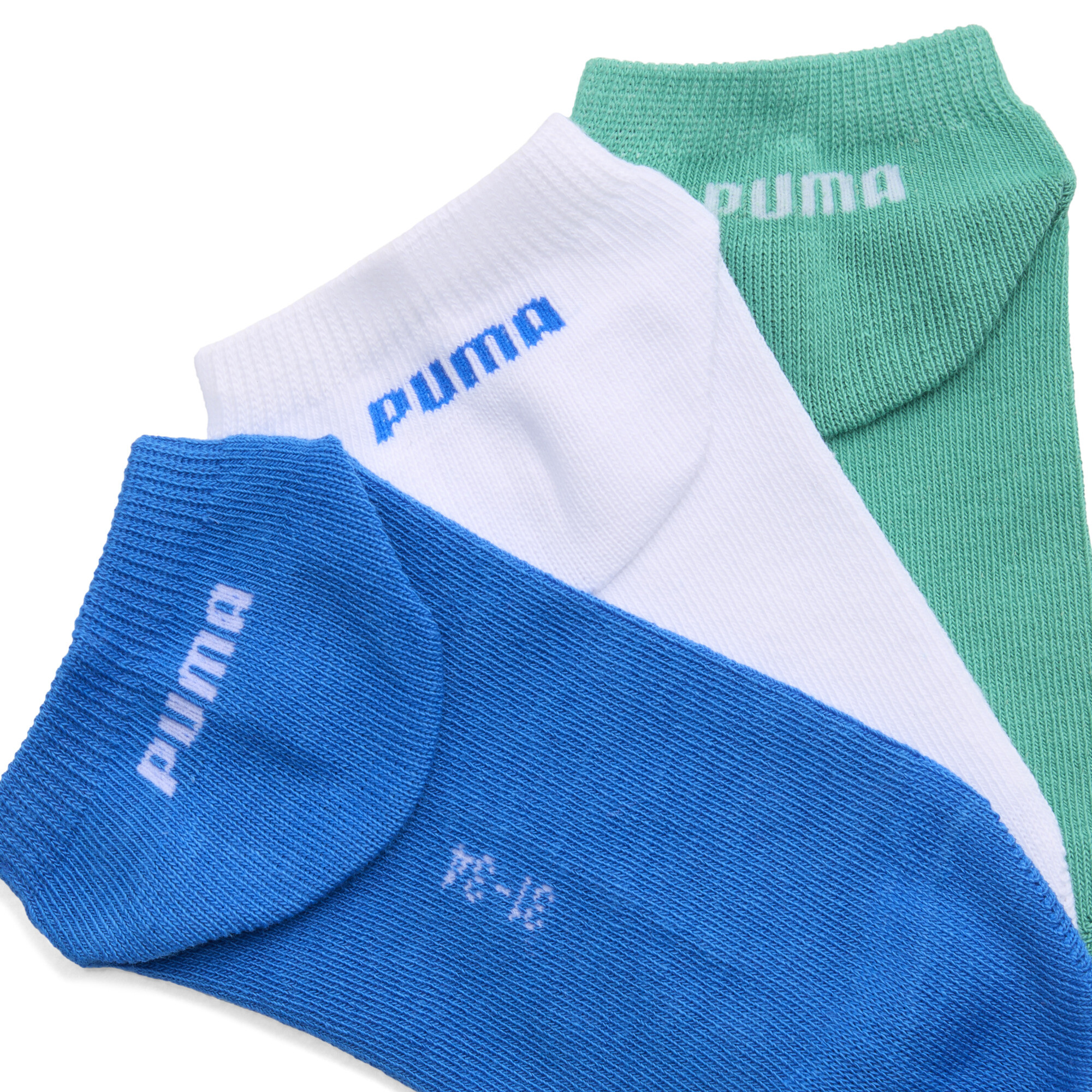 PUMA Sneakersokken, Blauw/Groen, Maat 23-26 thumbnail 2
