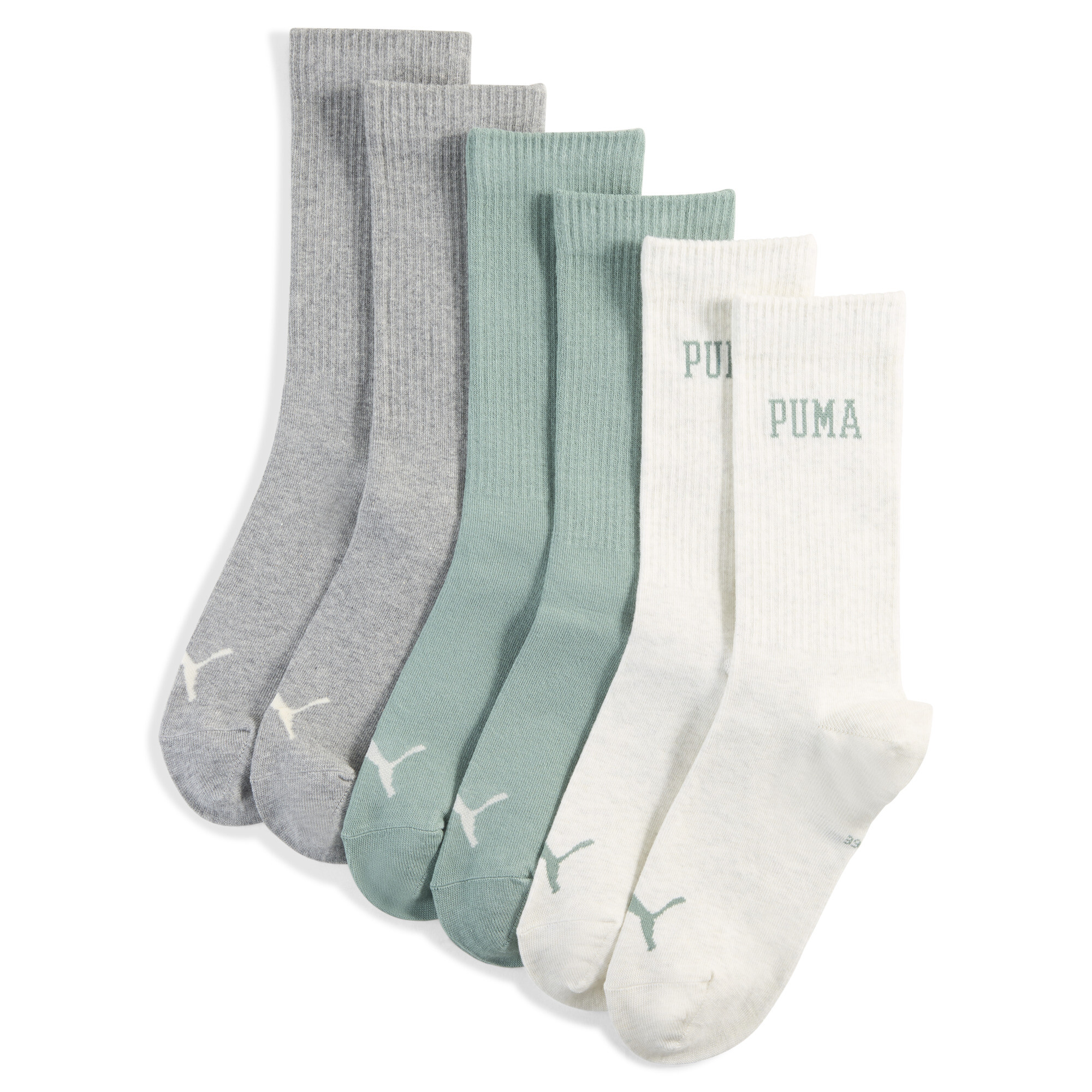 Licence Logo Crew Socken Unisex (3er-Pack) | Green/Grey | Größe: 39-42