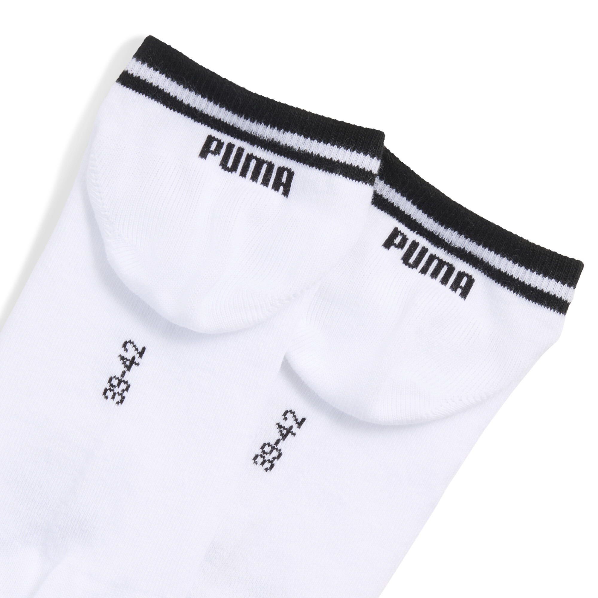 PUMA Uniseks sneakersokken (set van 3 paar), Wit, Maat 43-46 thumbnail 2