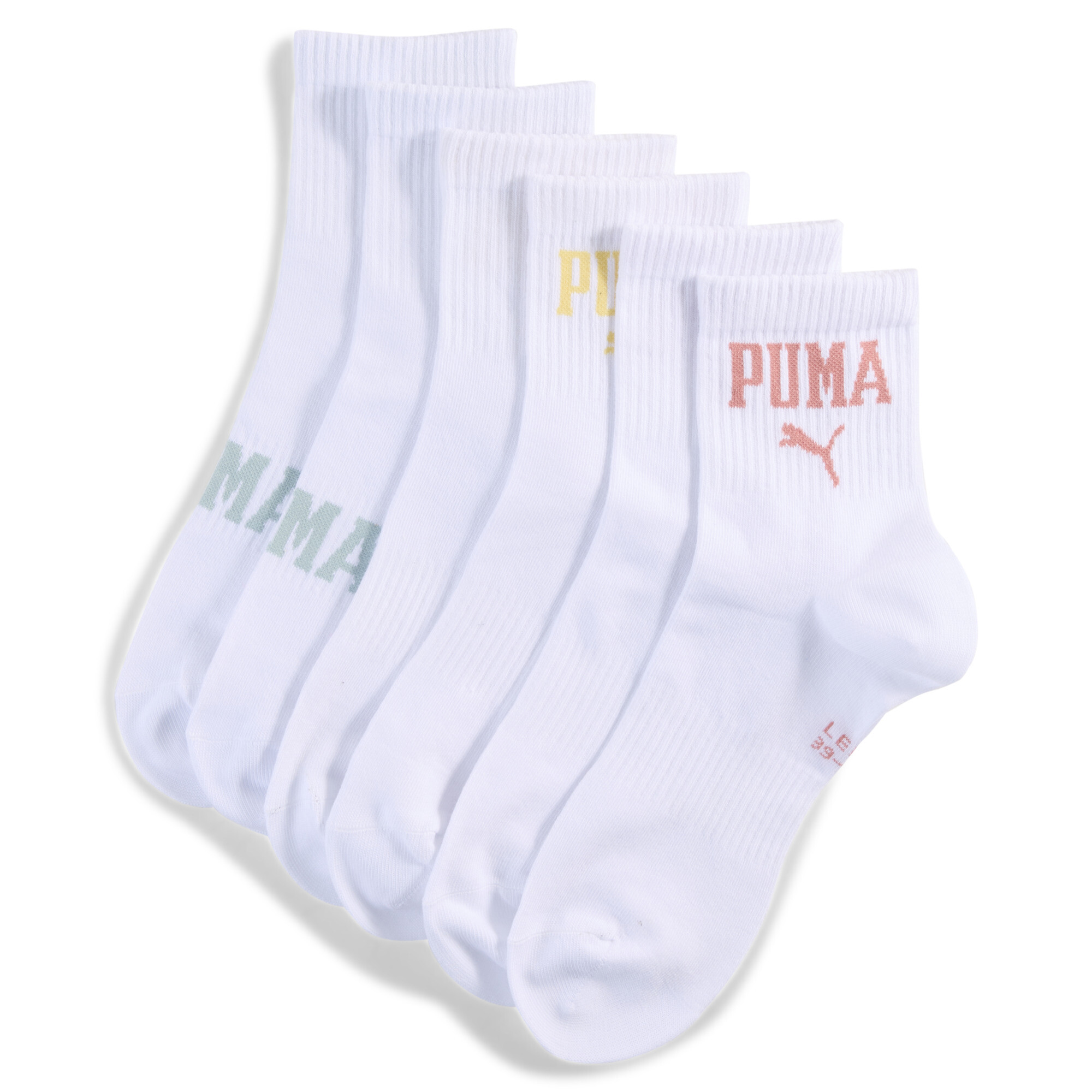 Licence Logo Kurze Crew Socken Unisex (3er-Pack) | White Combo | Größe: 39-42