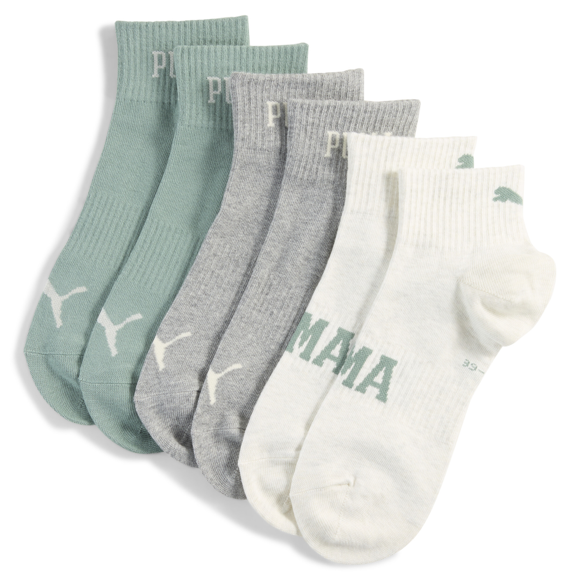 Licence Logo Sportsocken Unisex (3er-Pack) | Green/Grey | Größe: 39-42