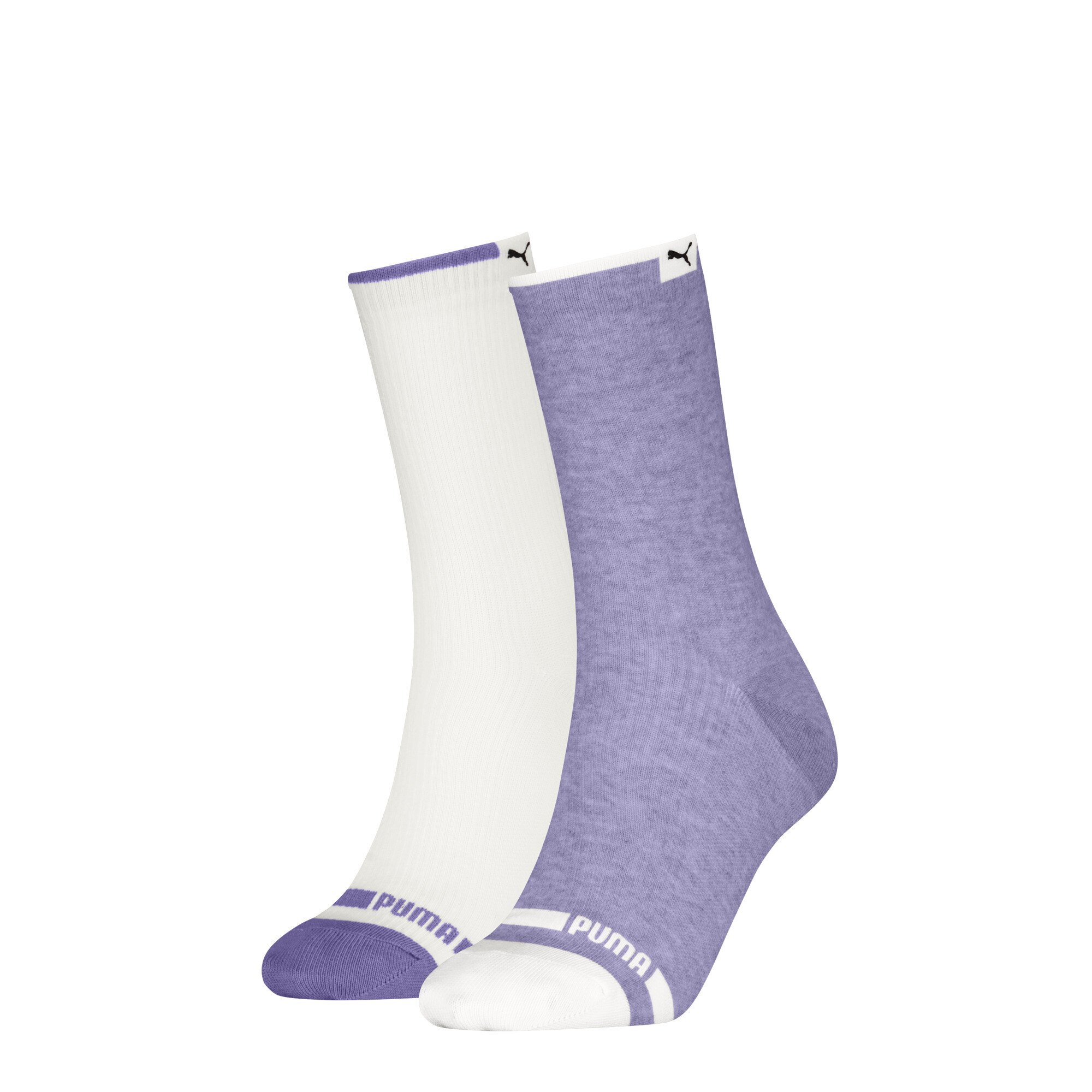 Licence Classic Gerippte Socken Damen (2er-Pack) | Purple/White | Größe: 39-42