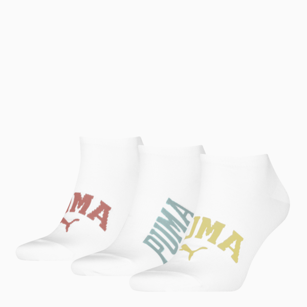 Medias invisibles con logo PUMA pares de 3, white combo, large-ARG