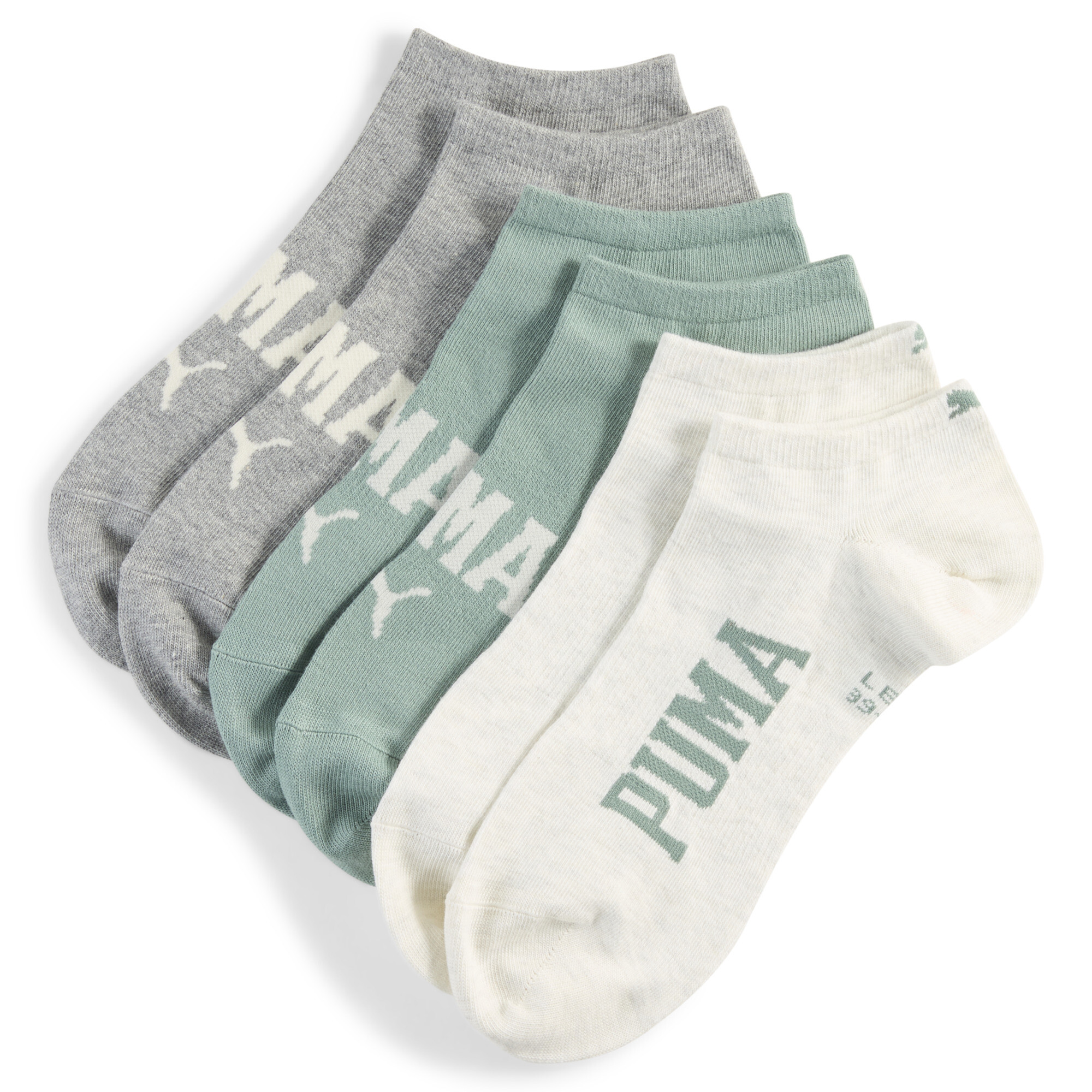 Licence Logo Sneakersocken Unisex (3er-Pack) Schuhe | Green/Grey | Größe: 39-42