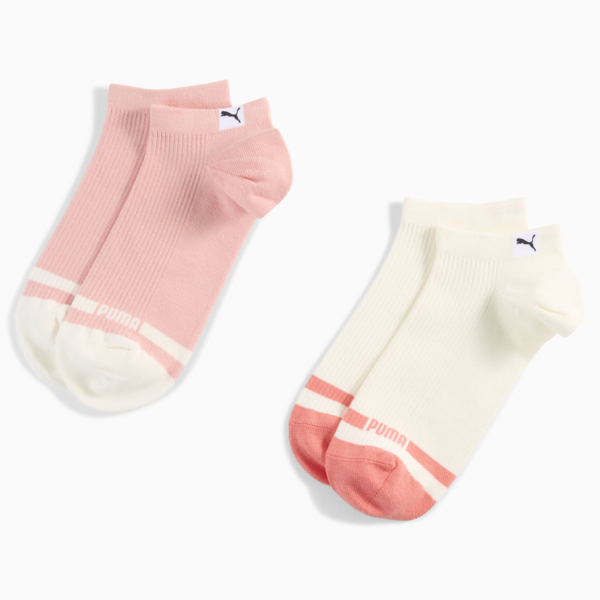 Medias invisibles Heritage para mujer (pack de 2), white / pink, large-ARG