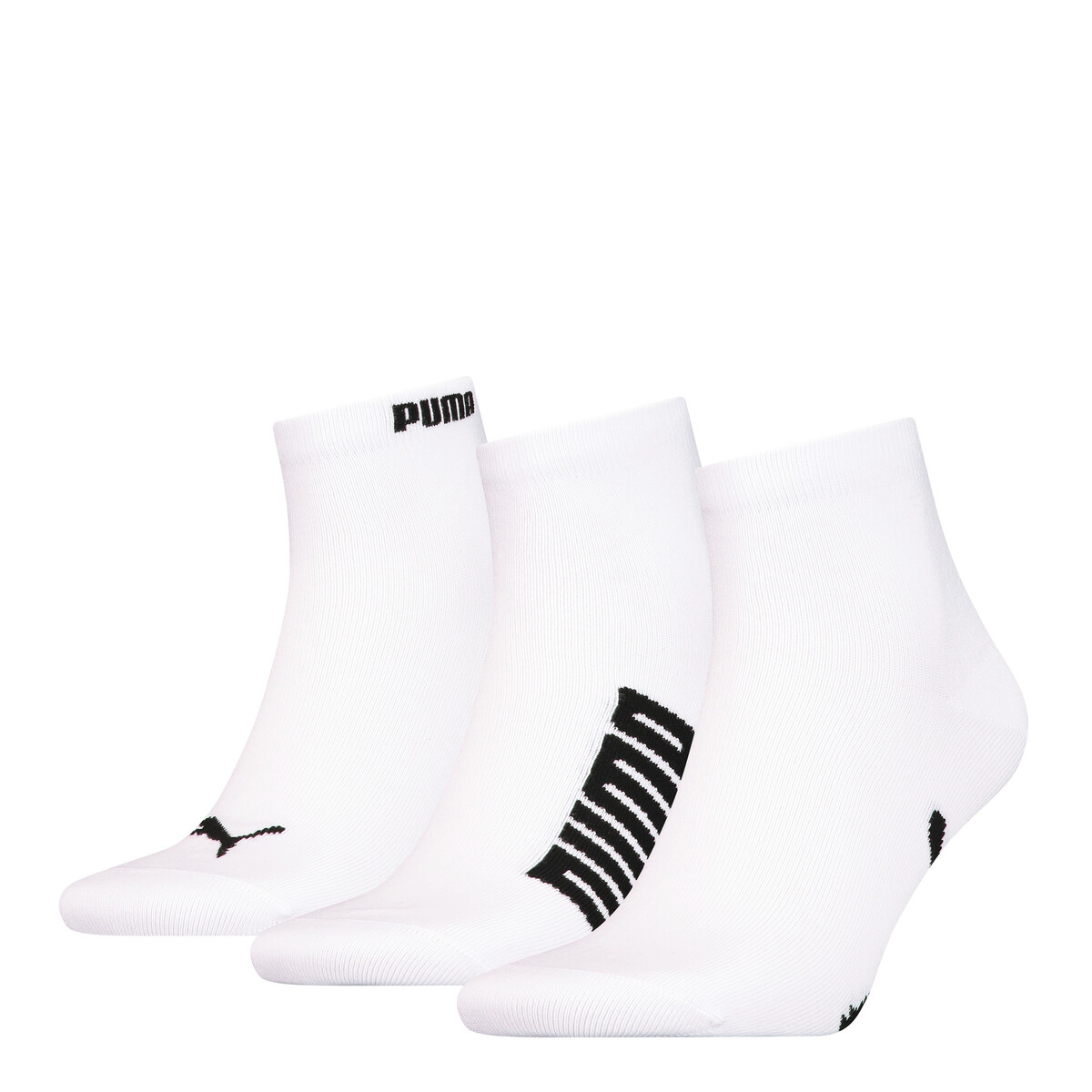 Quarter Socks Unisex (3-Pack) in White by PUMA, 2.5-5
