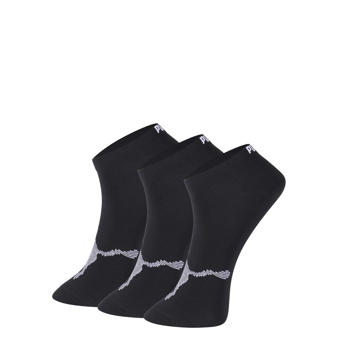 Sneaker Socks Unisex (3-Pack) in Black by PUMA, 9-11
