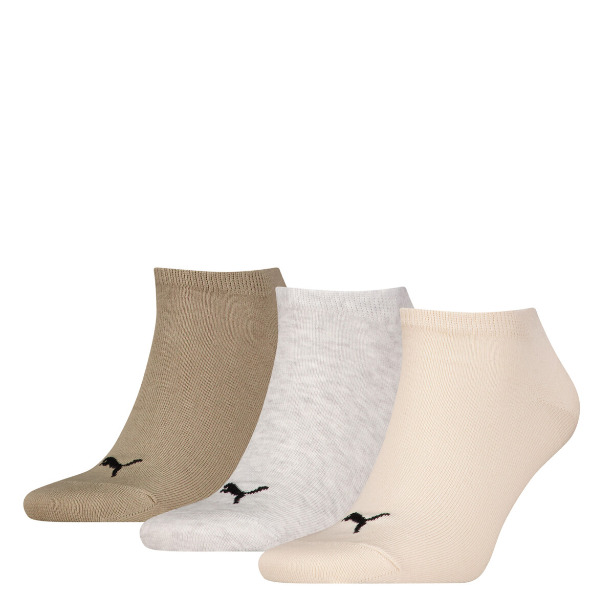PUMA Unisex Sneaker Socks 3 Pack in Neutral Combo, 9-11