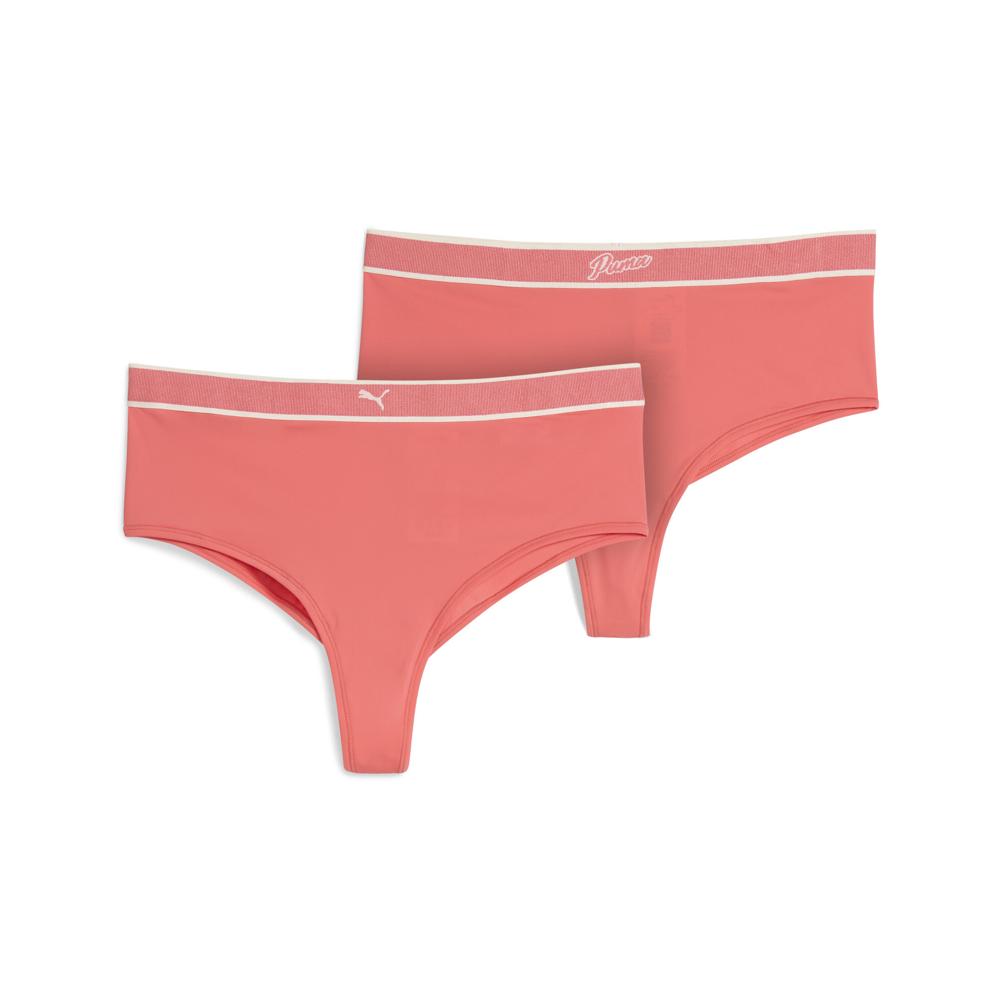 Licence High-Rise Brasilianische Slips Damen (2er-Pack) | Coral | Größe: L