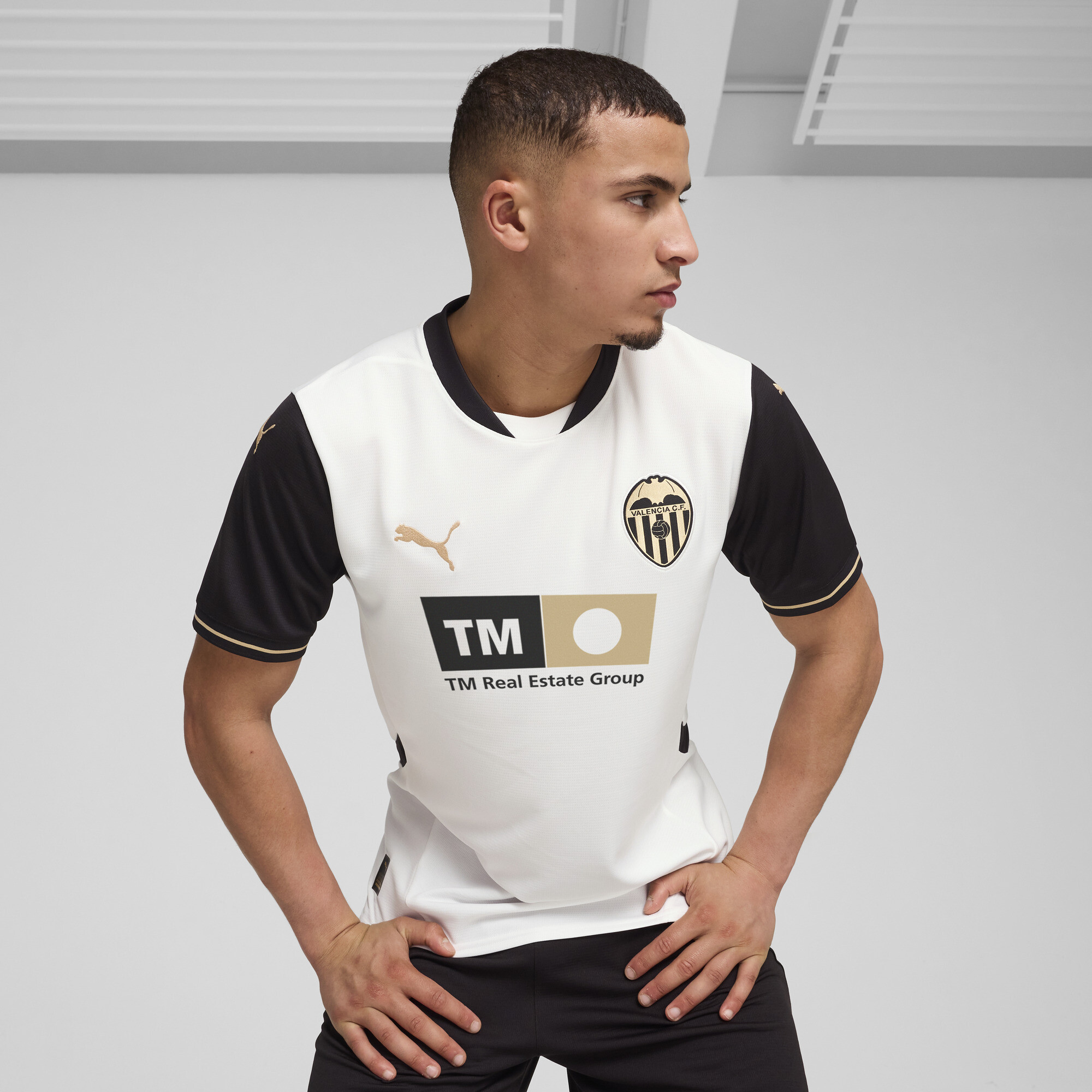 Puma Valencia CF 24/25 Heimtrikot Herren | White/Black | Größe: M