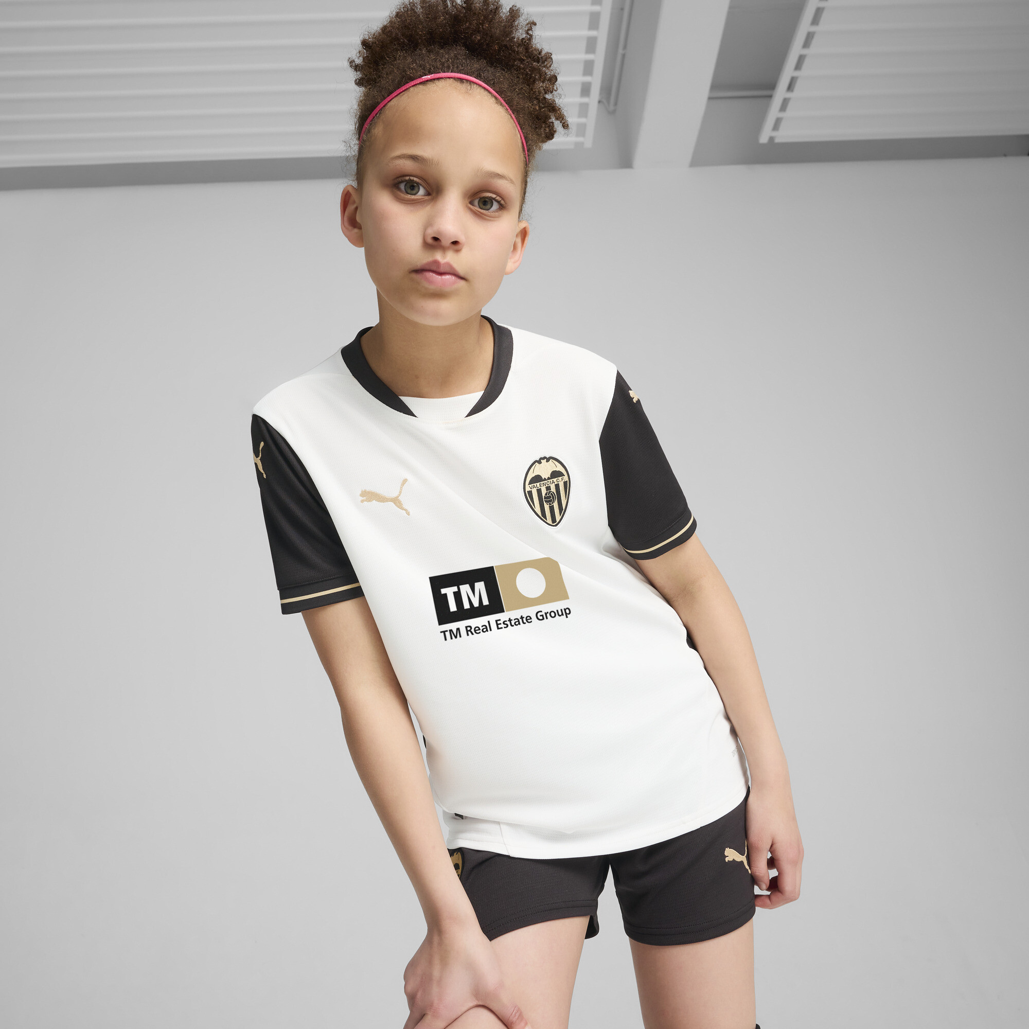 Puma Valencia CF 24/25 Heimtrikot Teenager Für Für Kinder | White/Black | Größe: 9-10Y