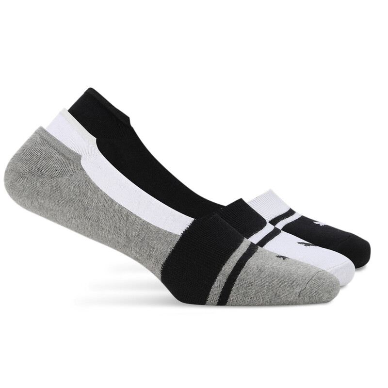 PUMA Footie Unisex Socks Pack Of 3 in Black/Red/Gray size 6-8 | PUMA ...