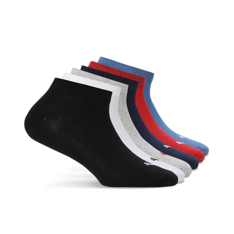 PUMA Unisex Sneaker Socks Pack Of 6, White/black/brown