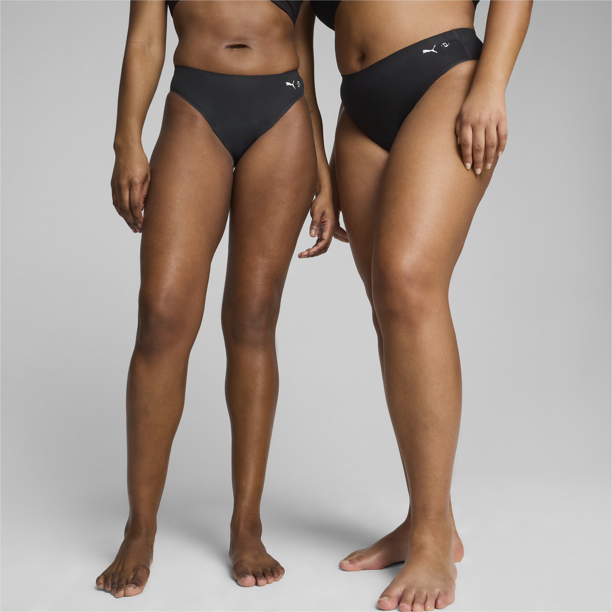 Women's Puma X Modibodi Seamfree Active Bikini Brief Moderate-Heavy, Black, Size XL, Clothing