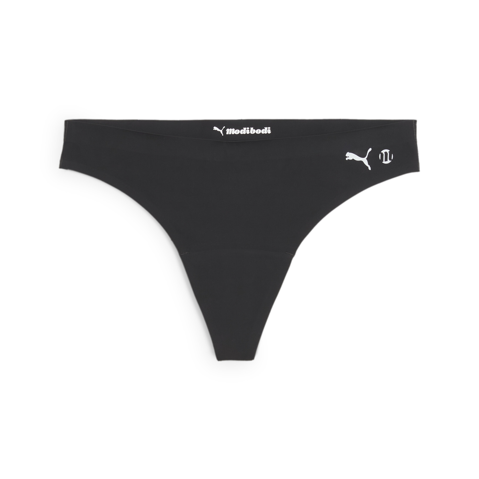 Women's Puma X Modibodi Seamfree Active Thong Light-Moderate, Black, Size S, Clothing