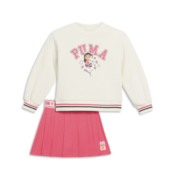 PUMA x GABBYS DOLLHOUSE 2-Piece Little Kids Skirt Set in Alpine Snow 52$