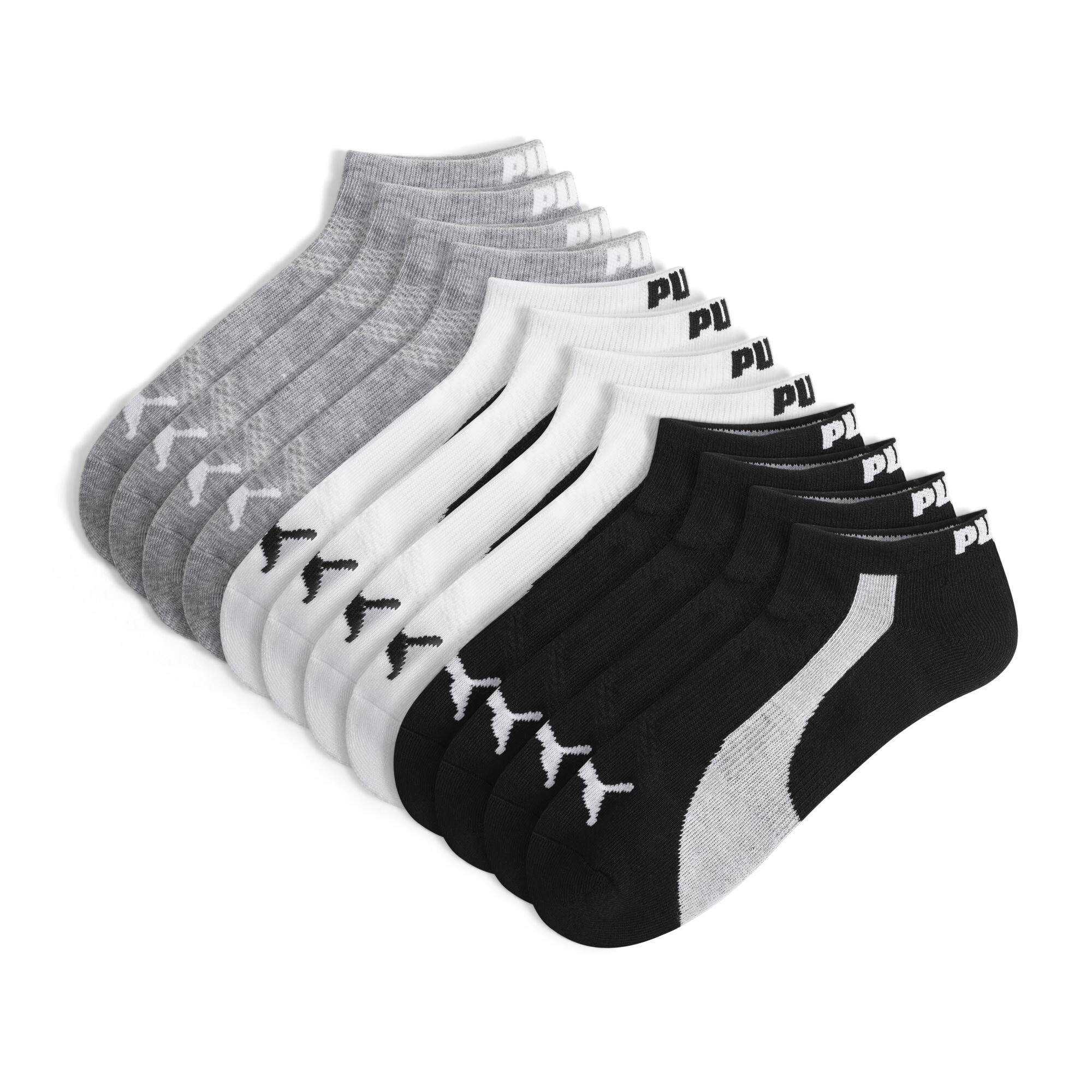 Puma Men's Half-terry Low Cut Socks (6 Pairs) In Black