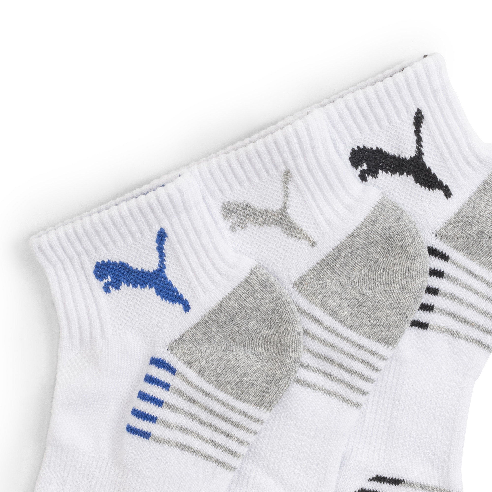 PUMA Big Kids' Half-Terry Quarter Crew Socks (3 Pairs) - Picture 3 of 5
