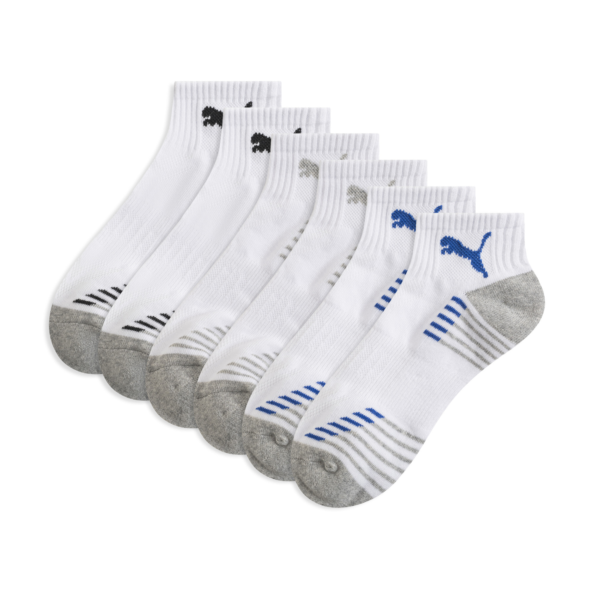 PUMA Big Half-Terry Quarter Crew Socks 3 Pairs Boys Kids $11