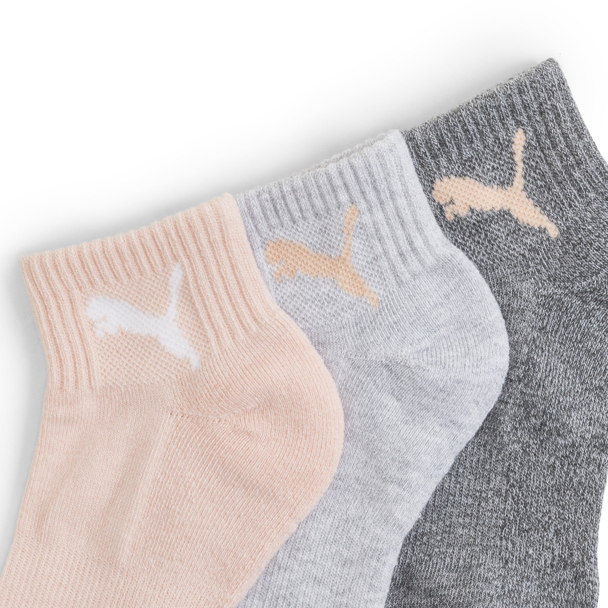 PUMA Big Kids' Half-Terry Quarter Crew Socks (3 Pairs) - Picture 4 of 5