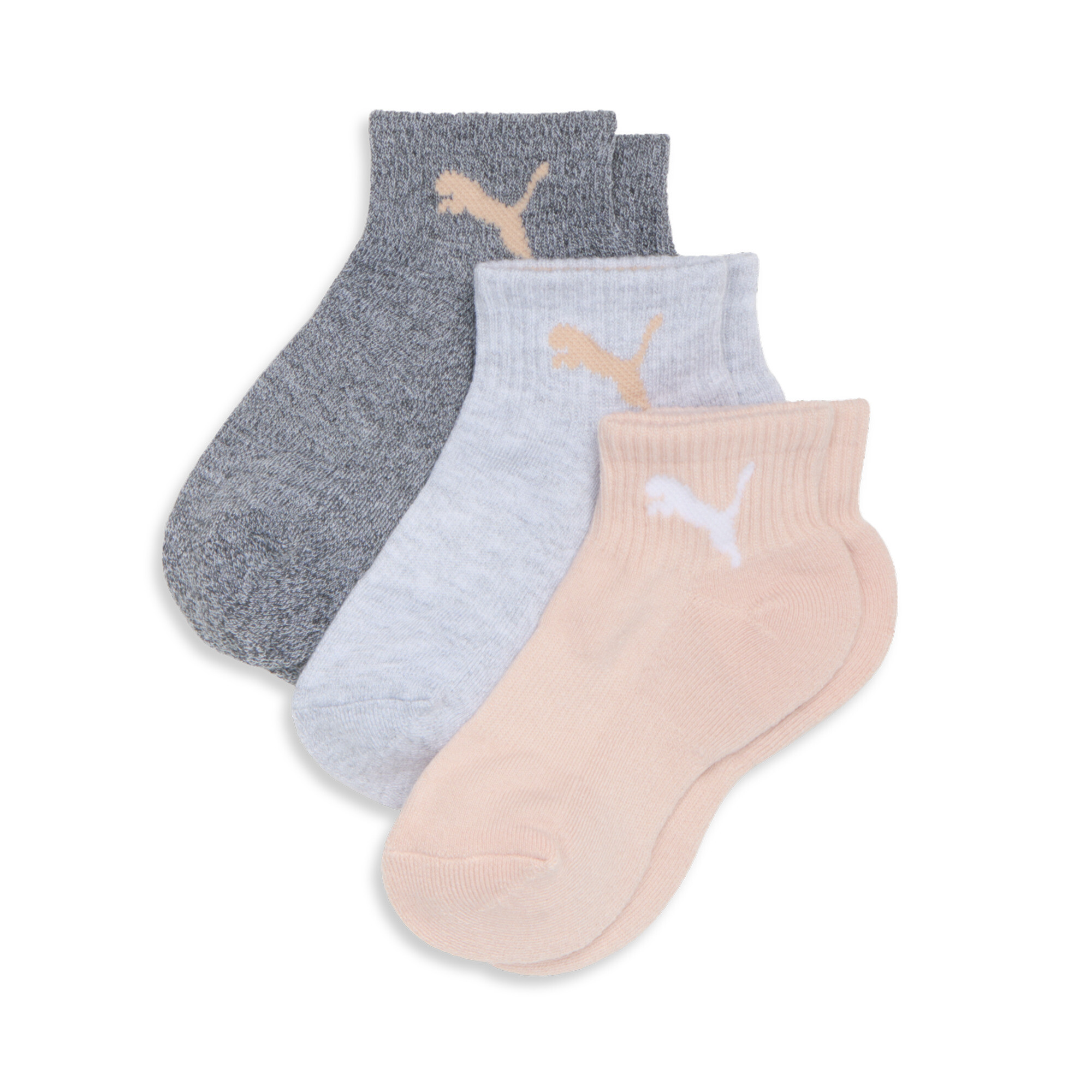 Shop Puma 3 Pack Girls 1/2 Terry Qtr Crew In Assorted Colours