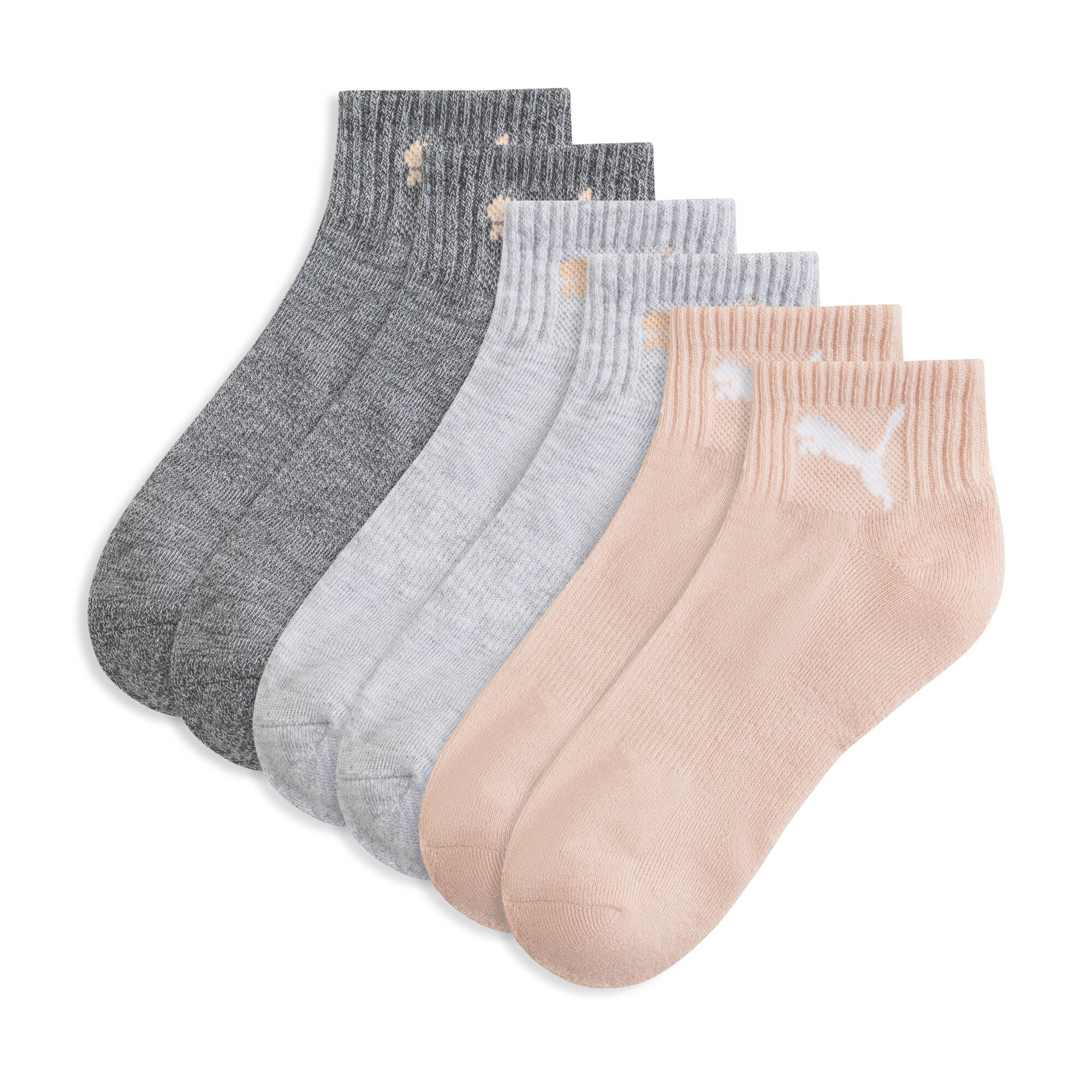 PUMA Big Kids' Half-Terry Quarter Crew Socks (3 Pairs) - Picture 3 of 5