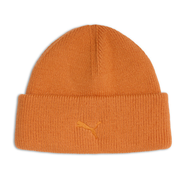 Puma Mini Cat Watchman Beanie Hat In Dark Orange