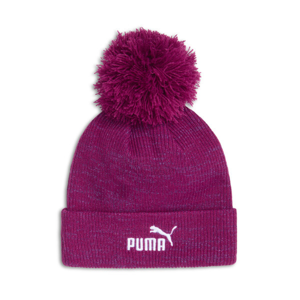 Puma Ribbed Pom Pom Beanie Hat In Pink