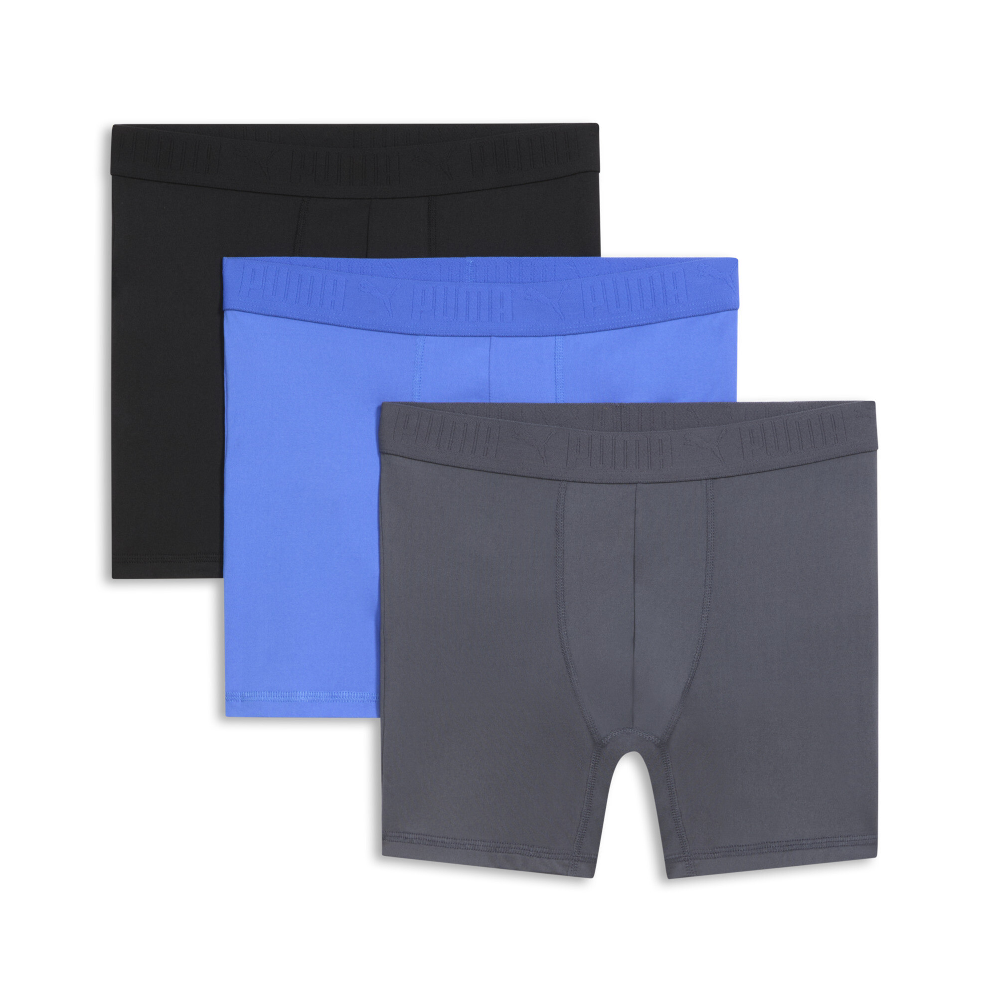 PUMA Men's Ultra Soft Boxer Briefs 3 Pack in Assorted Colours, Size M