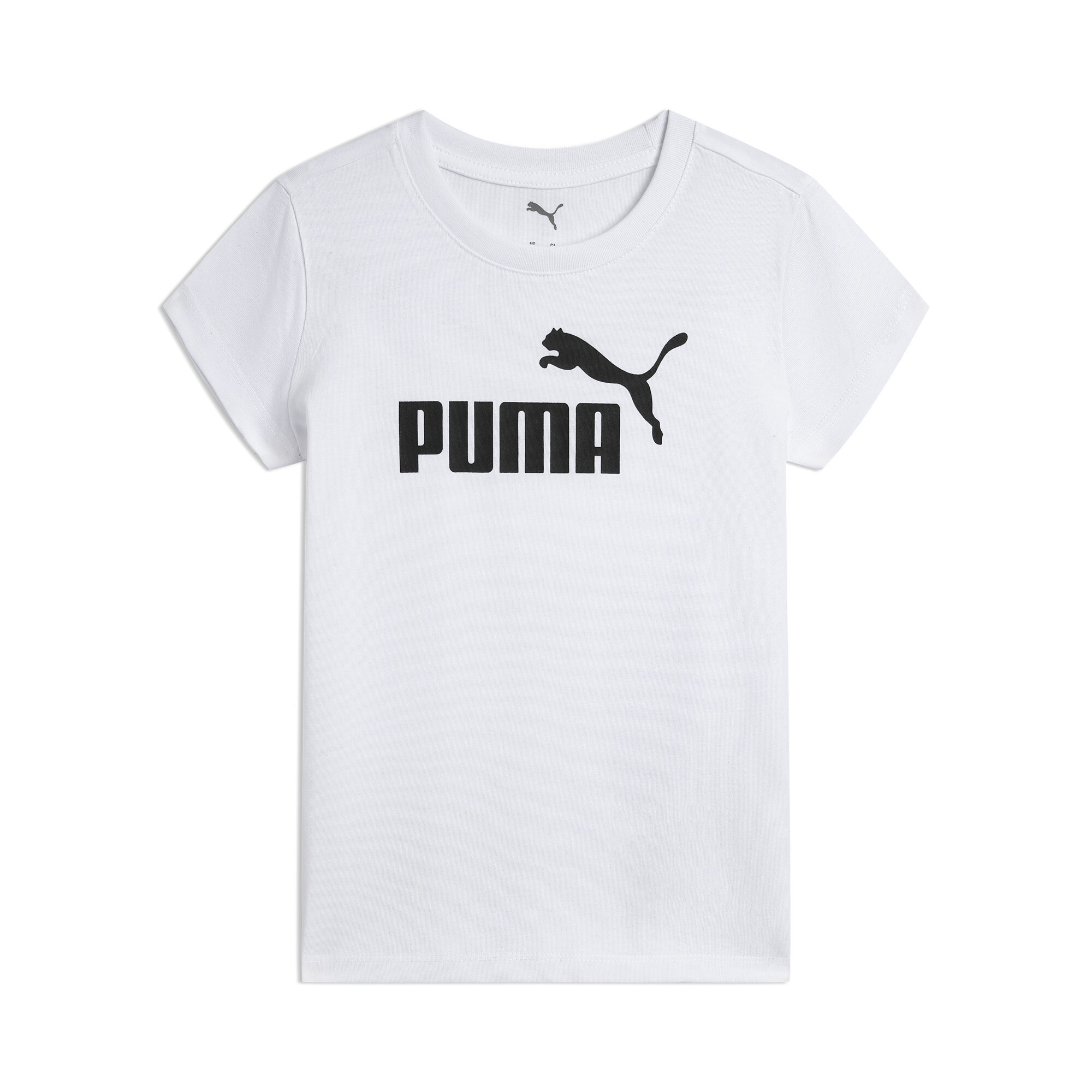 PUMA Core No. 1 Logo Little Kids' T-Shirt in White, Size 5