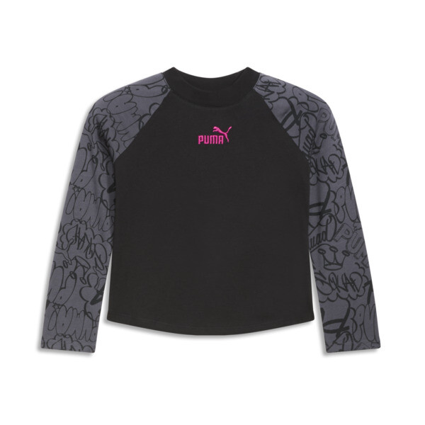 Puma Vibe Check Pack Little Kids' Long Sleeve Jersey In Black