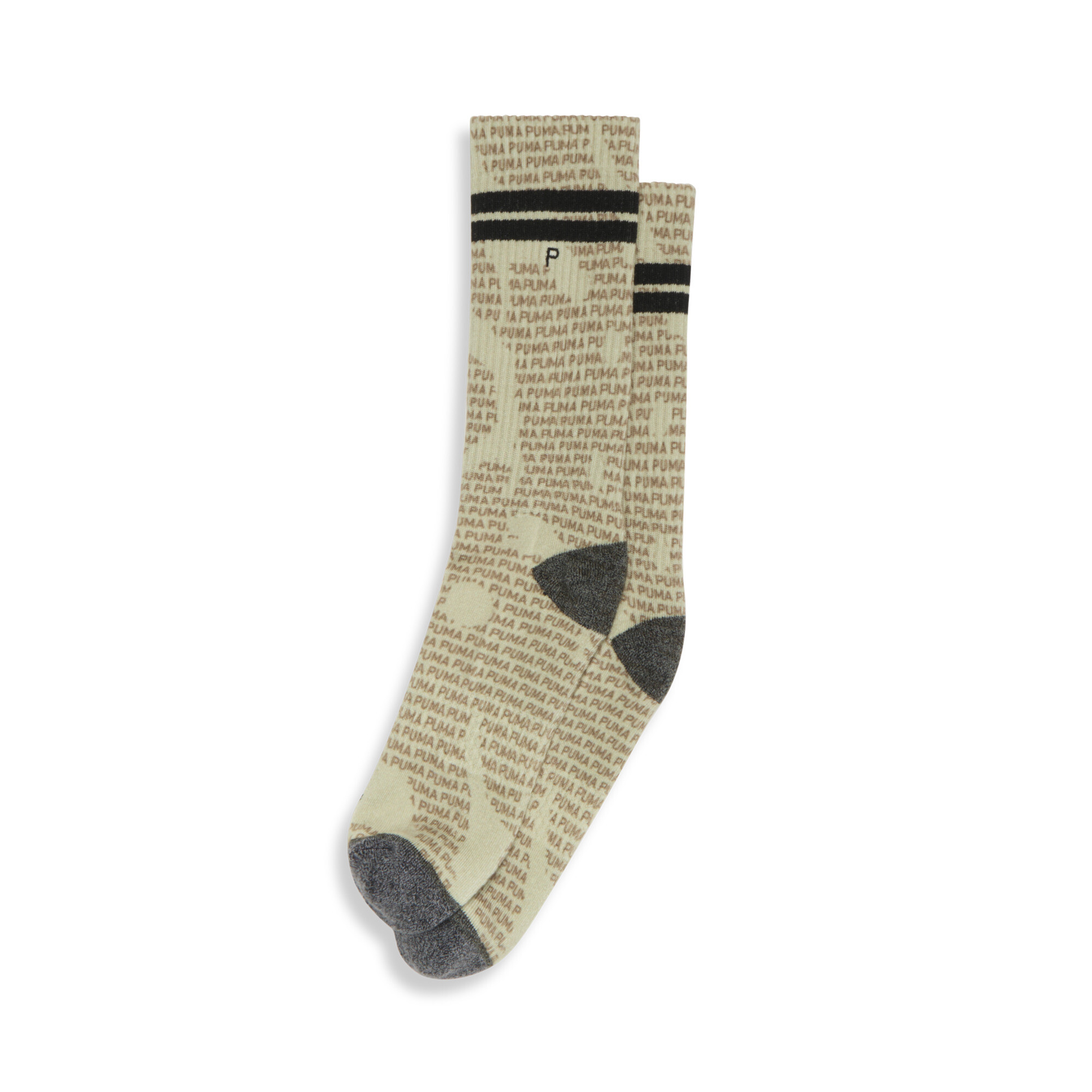 Puma Men's Extended Terry Crew Socks (1 Pair) In Beige