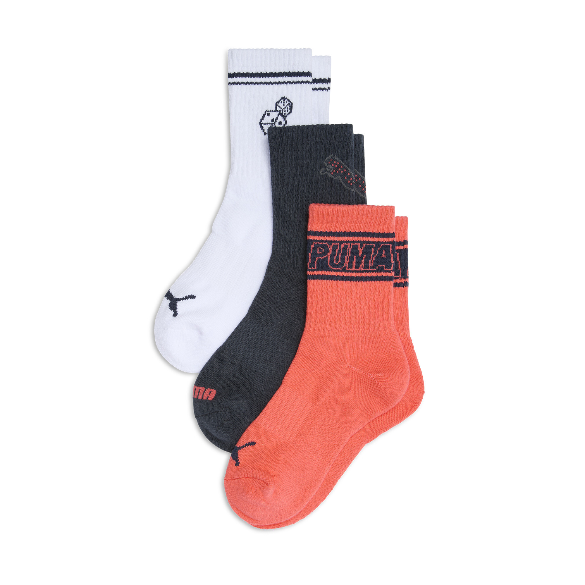 PUMA Women's Half-Terry Low Cut Socks (3 Pairs) in Assorted Colours, Size 9-11