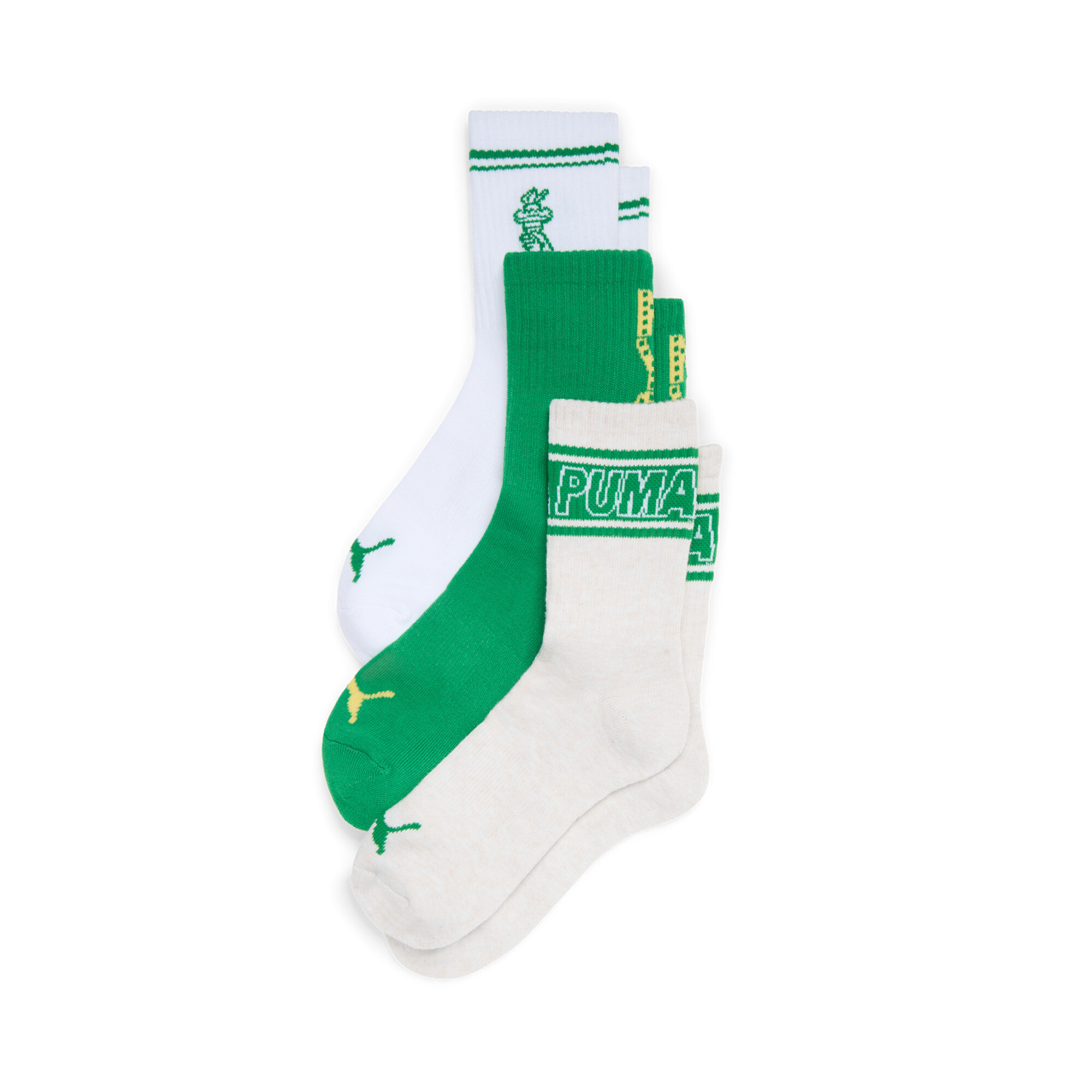 Puma Women's Half-terry Low Crew Length Socks (3 Pairs) In Assorted Colours