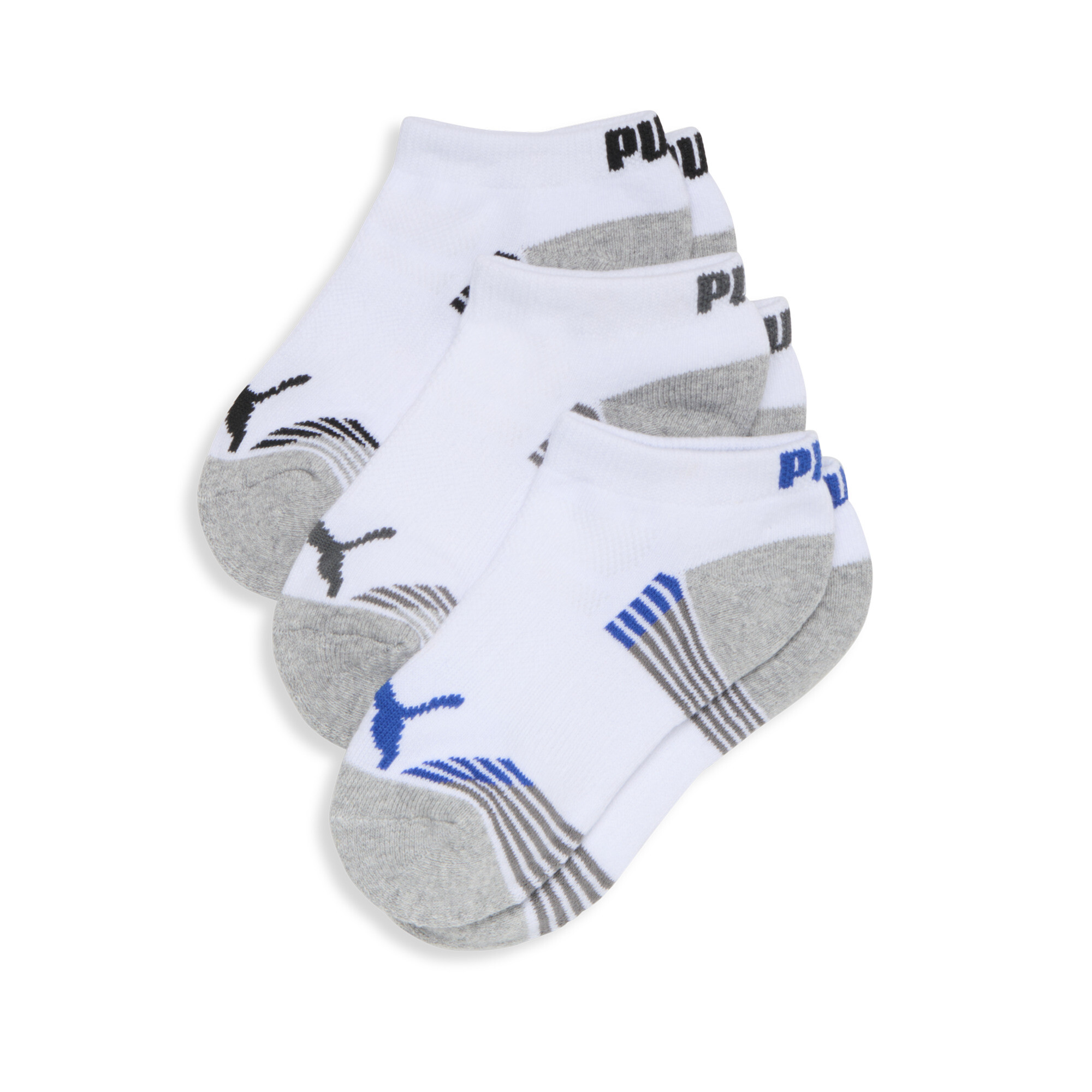 PUMA Big Half-Terry Low Cut Socks 3 Pairs Boys Kids $11