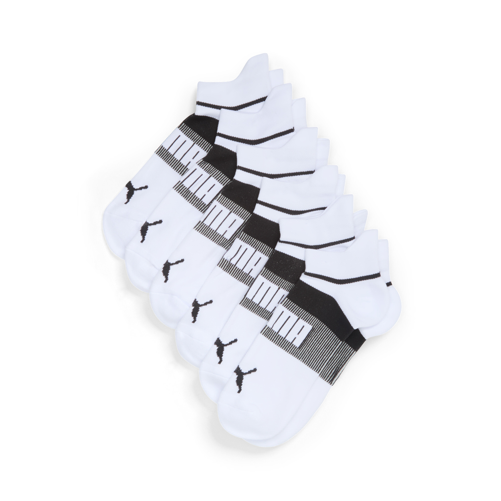 Puma Men's Extended Terry Crew Low-cut Socks (6 Pairs) In Assorted Colours
