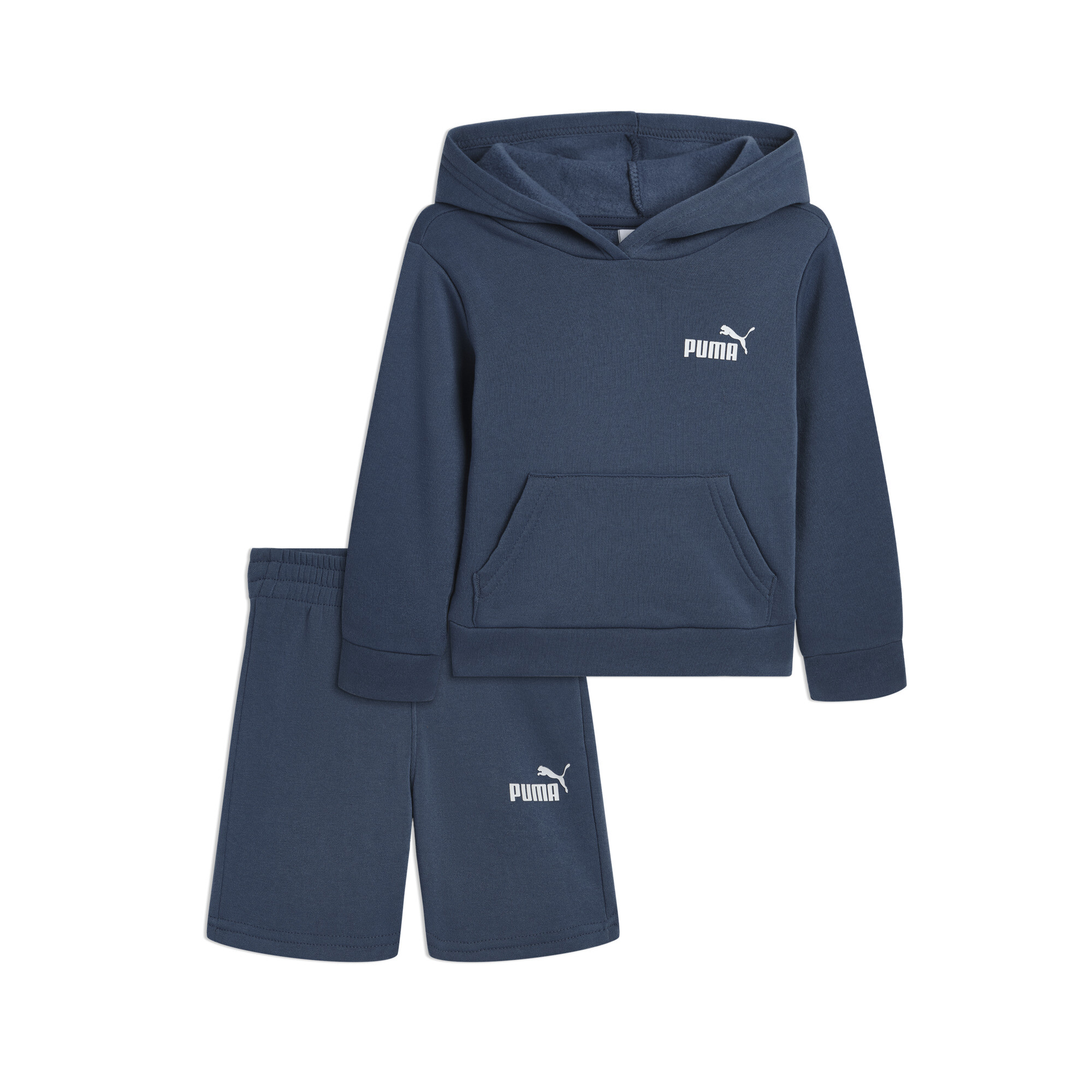 Puma 2-piece Toddlers' Fleece Hoodie And Shorts Set In Blue