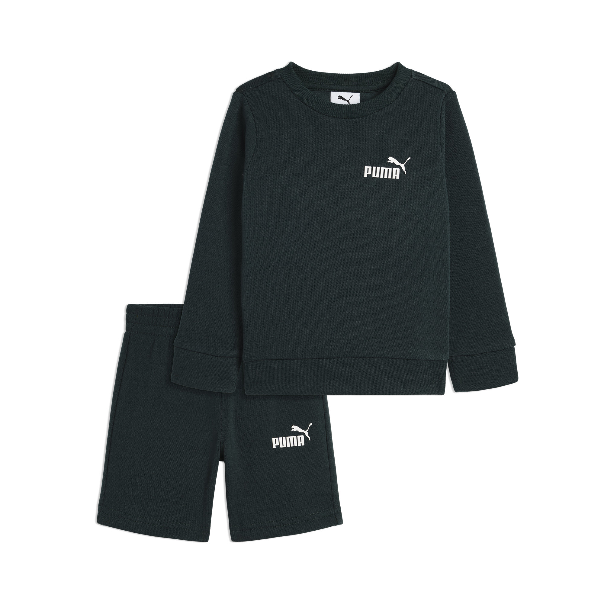 PUMA Matching Sets Toddlers' 2-Piece Sweatshirt & Shorts Set in Green, Size 2T