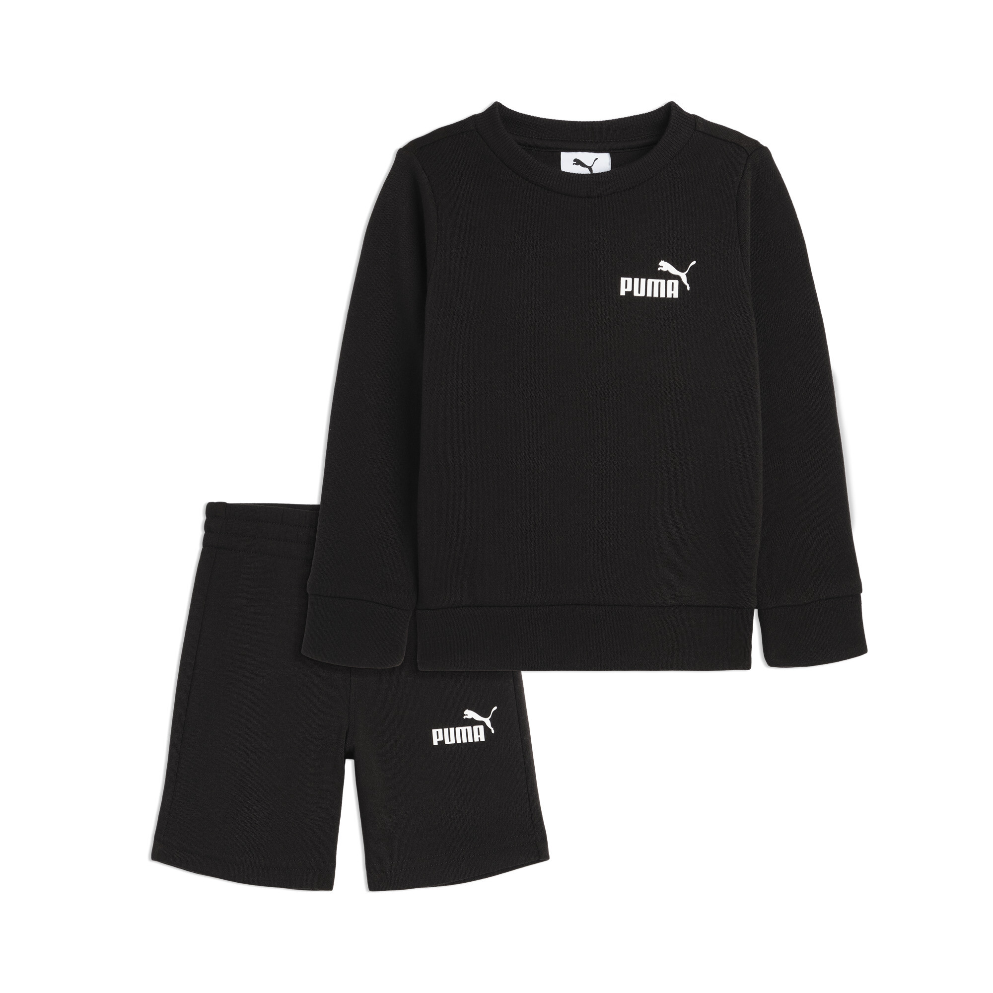 PUMA Matching Sets Toddlers' 2-Piece Sweatshirt & Shorts Set in Black, Size 2T
