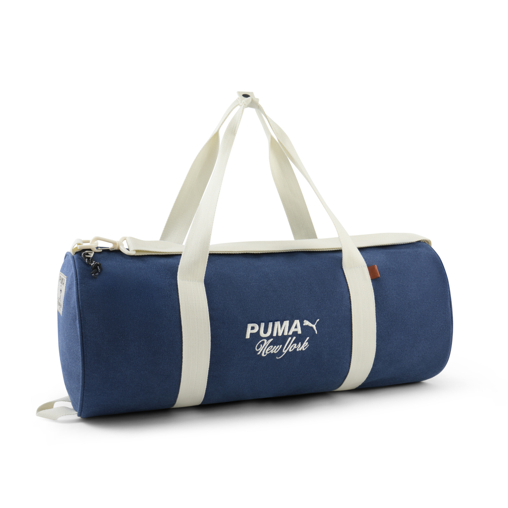 Shop Puma Lorimer Canvas Duffel Bag In Blue
